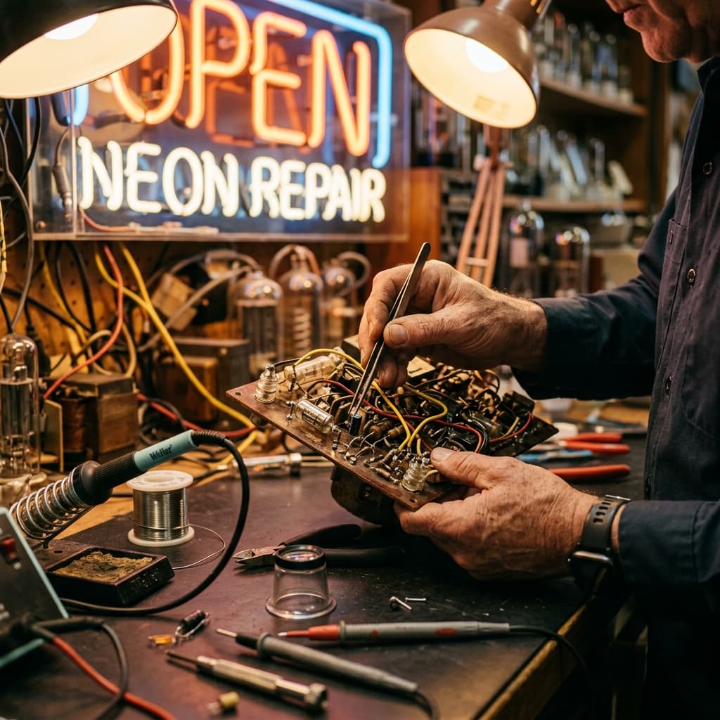 Neon-Reparatur